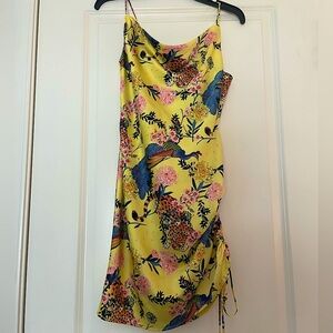 Tropical Yellow Mini Dress